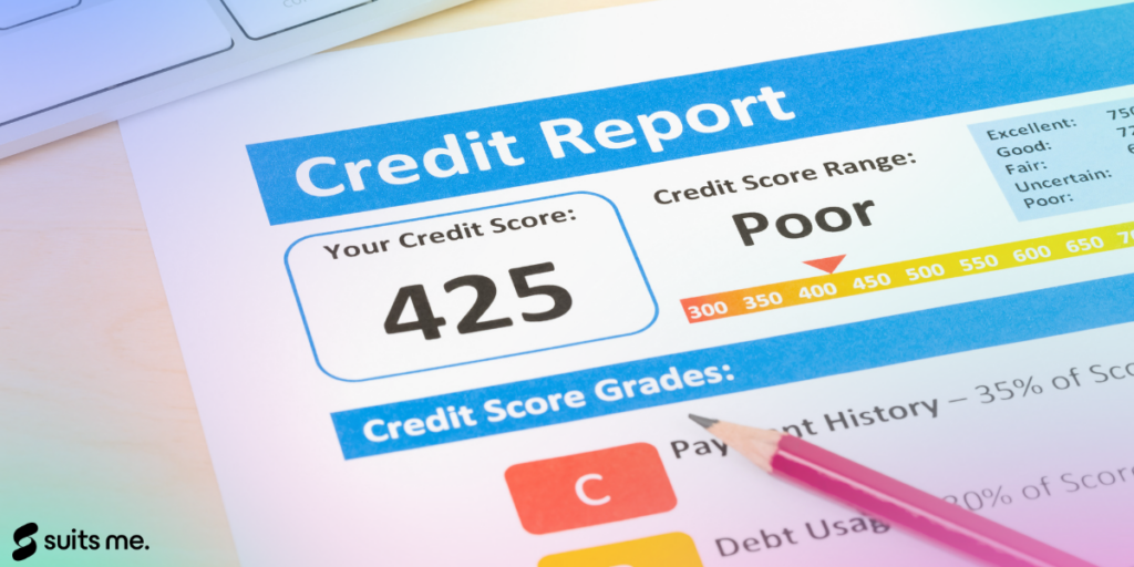 Credit Report showing a 'Poor' Credit Rating