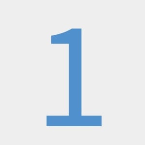 Number 1 in the colour blue