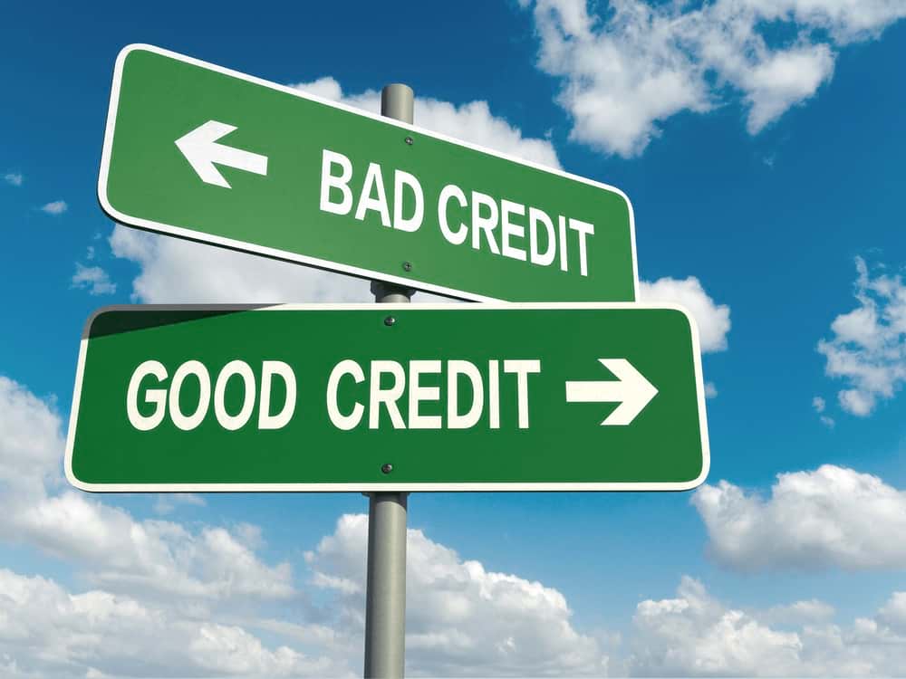 Bad Credit and Good Credit Signs