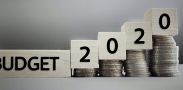 Budget 2020 Wooden Cubes and Coins