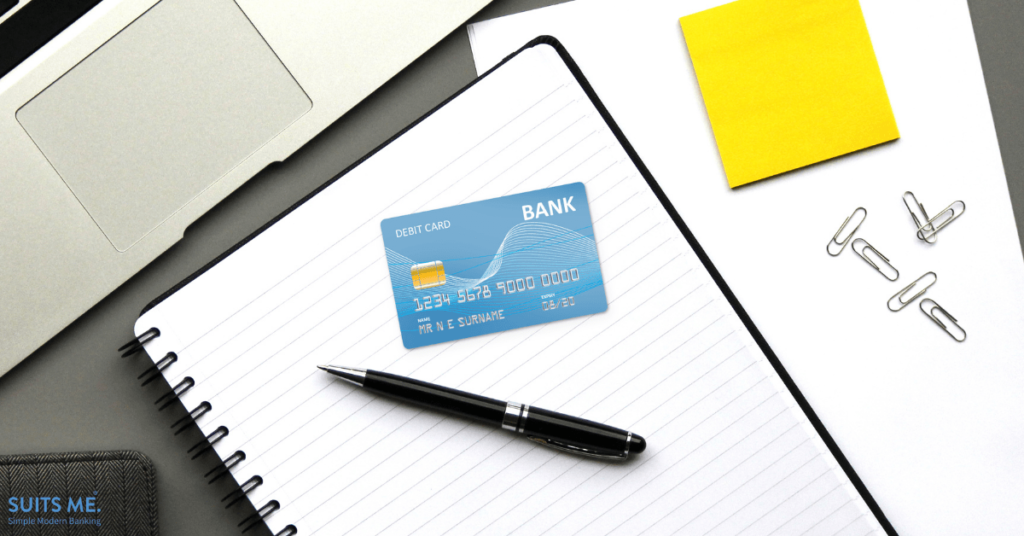 Debit Card on notepad