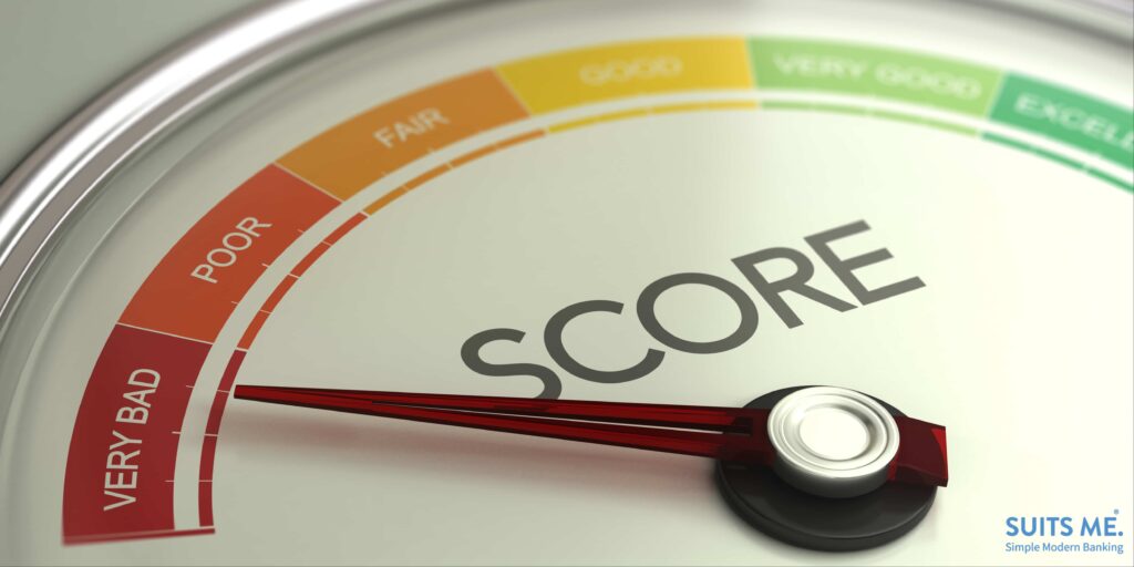 3D illustration of a conceptual gauge with needle pointing to very bad scoring. credit score concept.