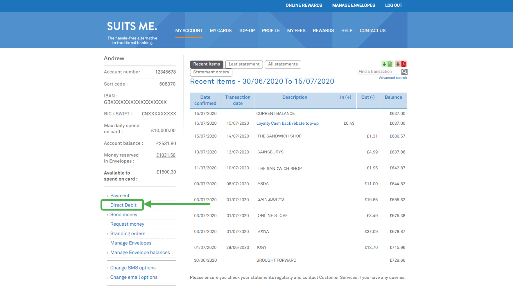 Setting up & Managing a Direct Debit Suits Me