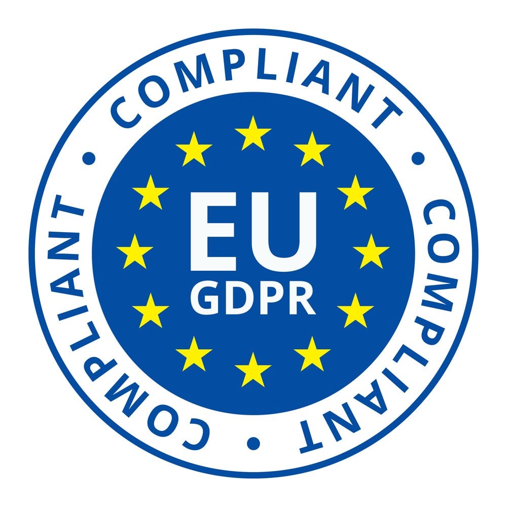 Blue EU GDPR Compliant badge