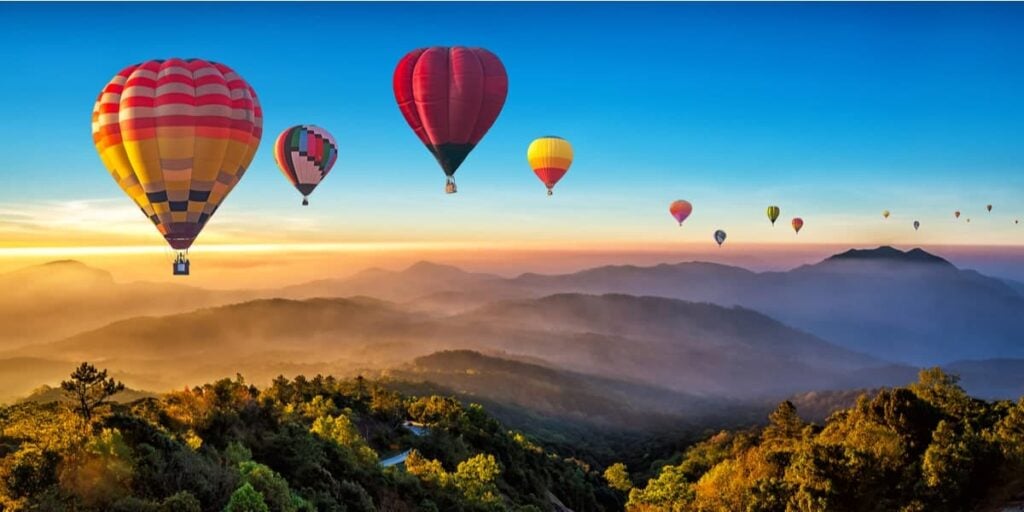 Hot Air Balloons Experience during sunset