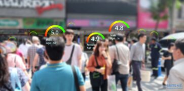 Social credit score concept, Smart AI analytics identify person technology, Intelligent rating, reputation.