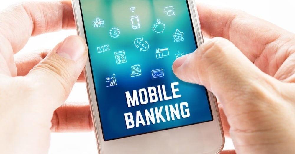 Mobile Banking App on a Phone