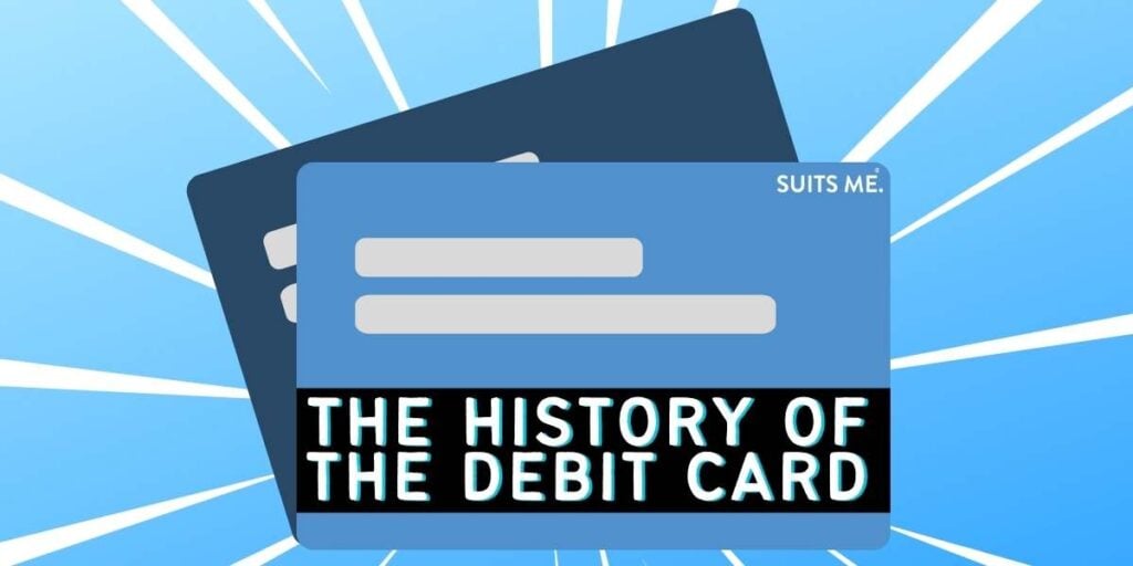 image of two blue debit cards on a lighter gradient blue background. illustration.