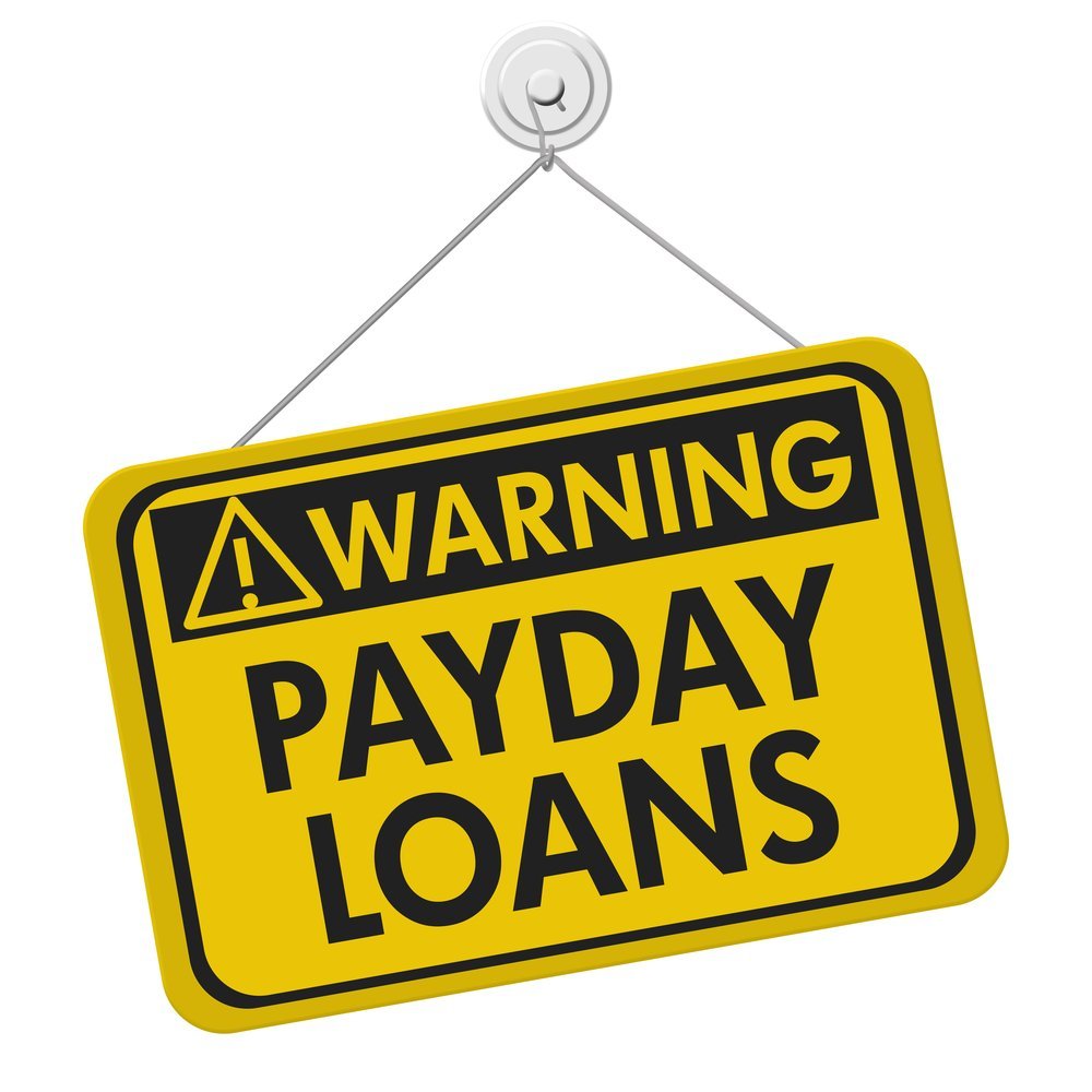 Warning sign saying Payday Loans