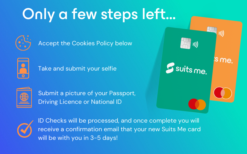 Suits Me's confirmation page banner next steps