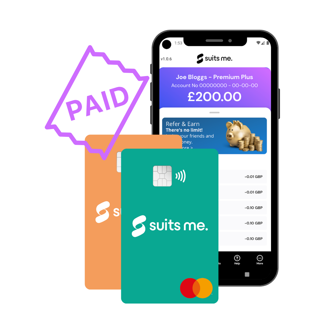 Paid into Suits Me account