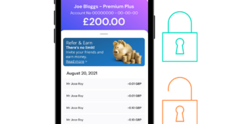 The Suits Me® mobile banking app with padlocks