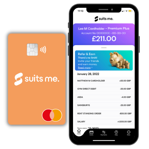 Suits Me® Premium Plus card and Suits Me® app