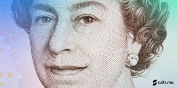 Image of the queens face on a bank note