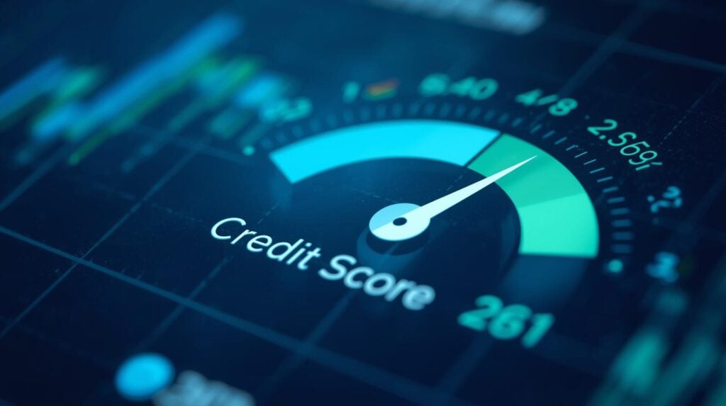 image of a credit score meter showing the result