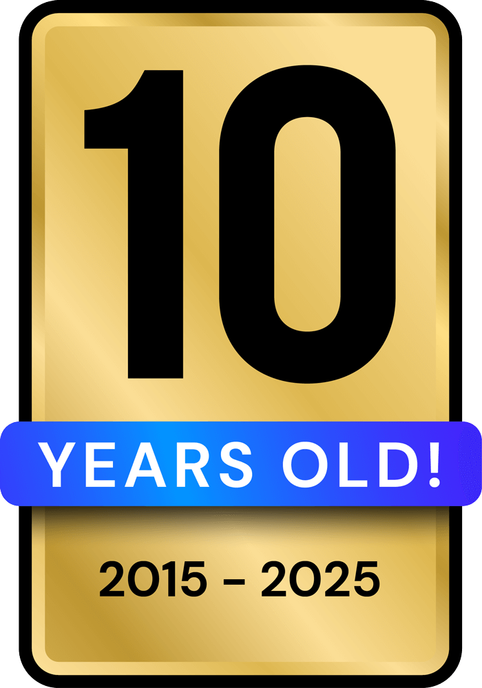 10 years old today badge