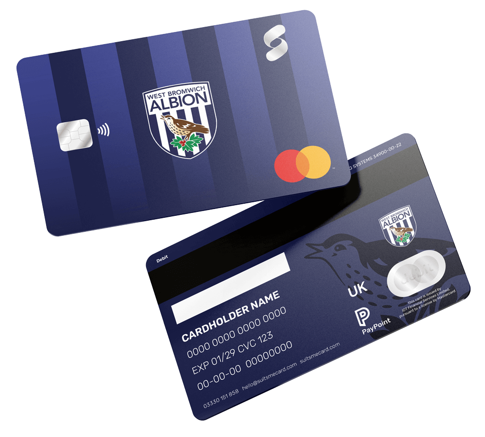 West Bromwich Albion Suits Me debit card