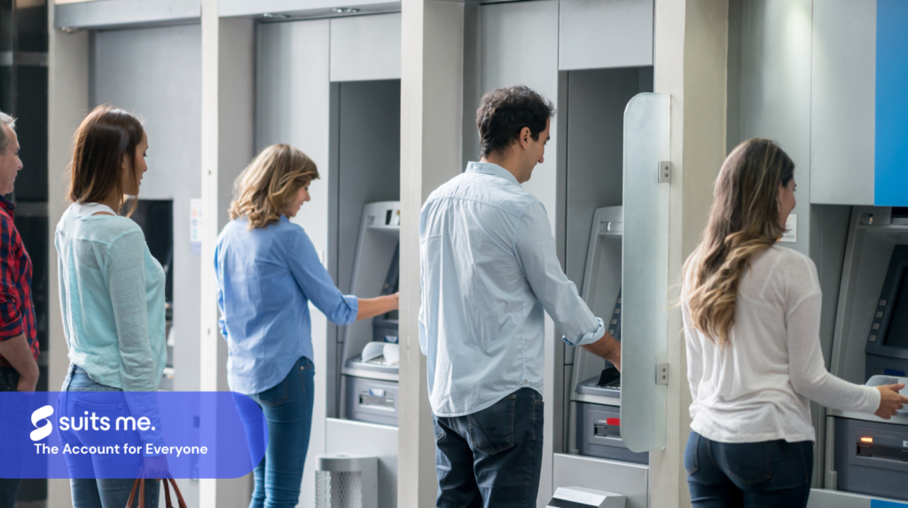 people using card at foreign atm
