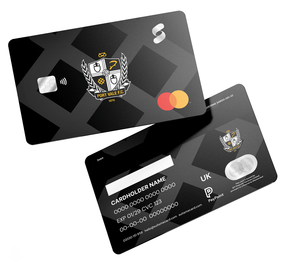Port Vale Suits Me debit card