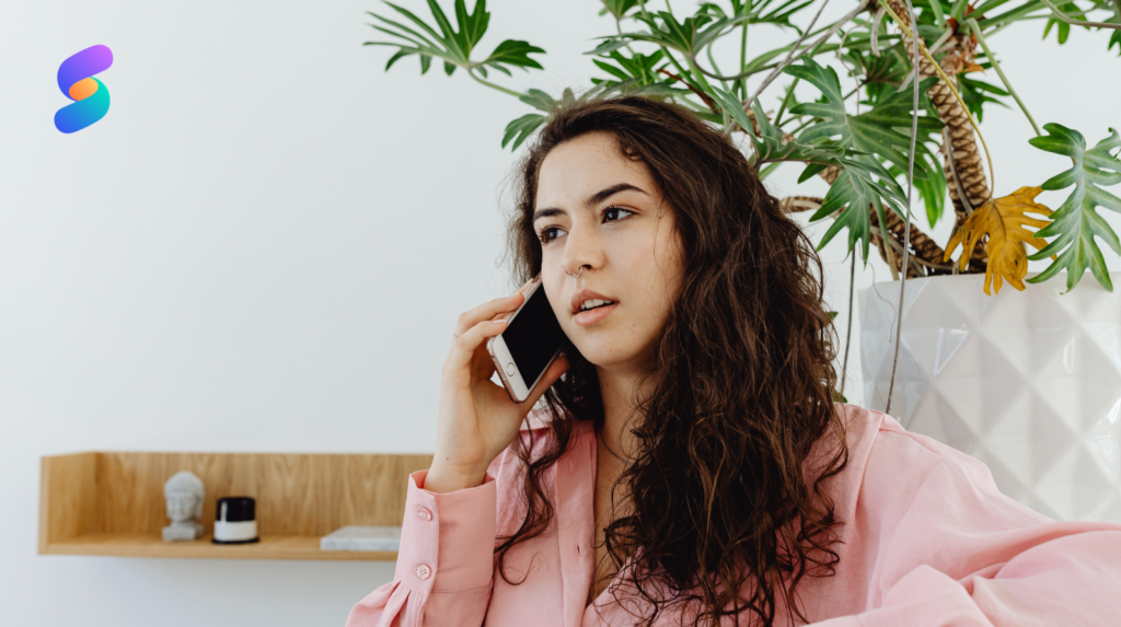 person making a payment by card over phone